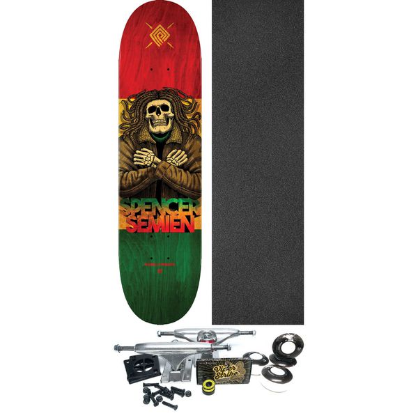Powell Peralta Spencer Semien Dread Rasta Skateboard Deck - 8.5" x 32.08" - Complete Skateboard Bundle
